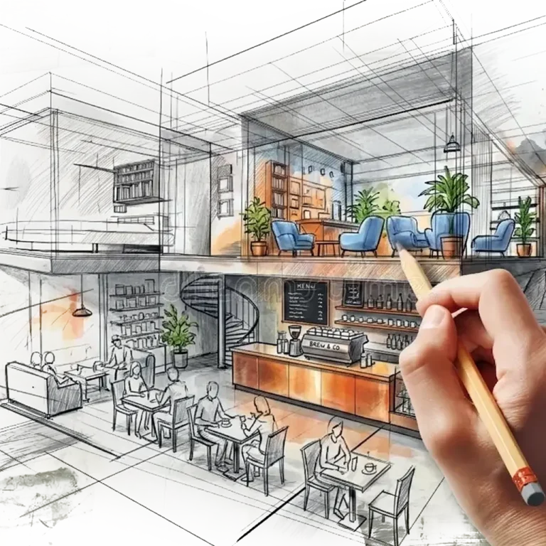desain interior cafe resto