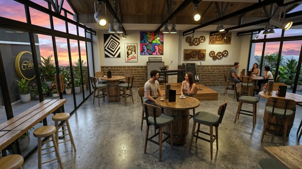 cafe palu grand mall Helix kontraktor interior