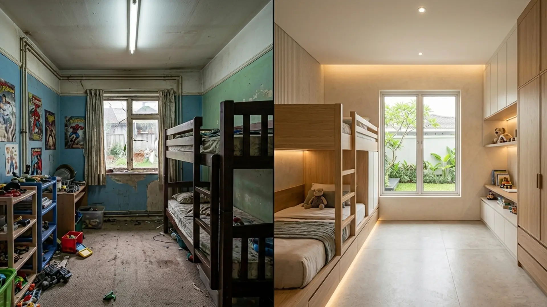 Before-After Kamar Anak